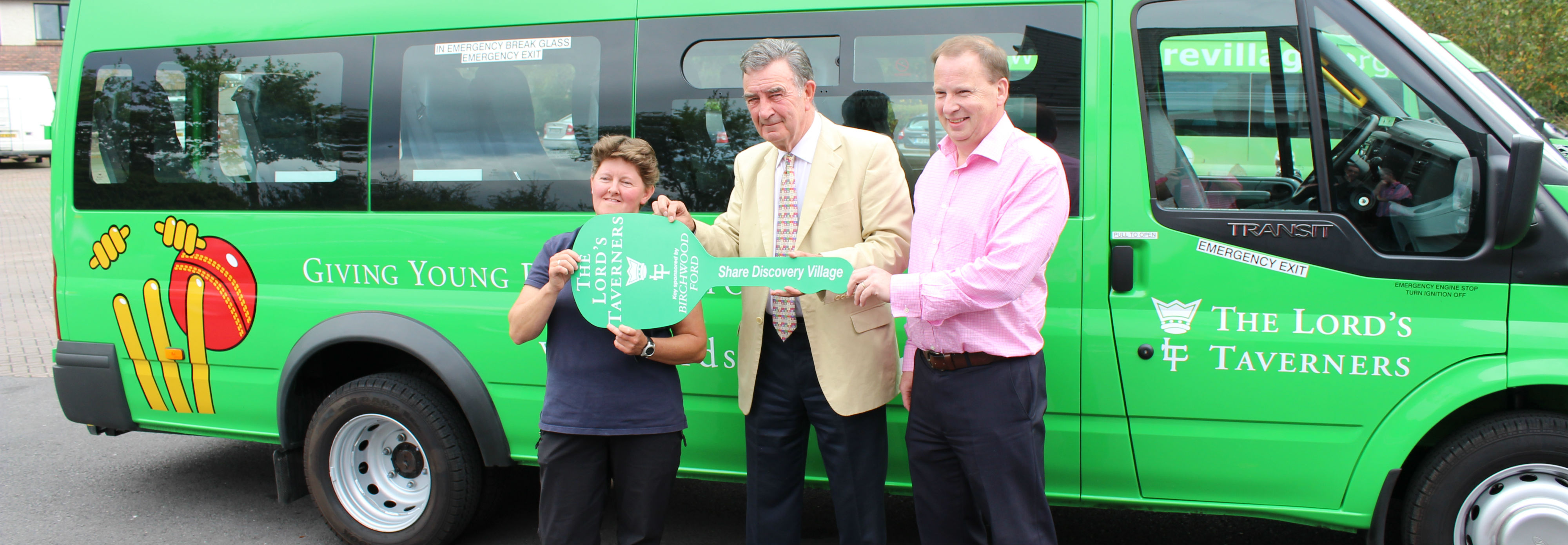 Lord's Taverners presents minibus to Share Discovery Village, Lisnaskea